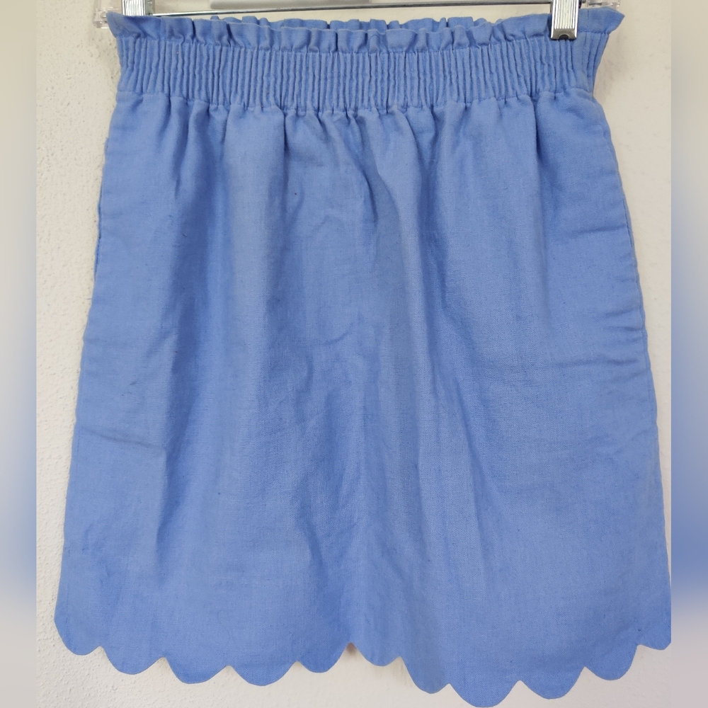 J. Crew Azure Skirt with Scalloped Edge
